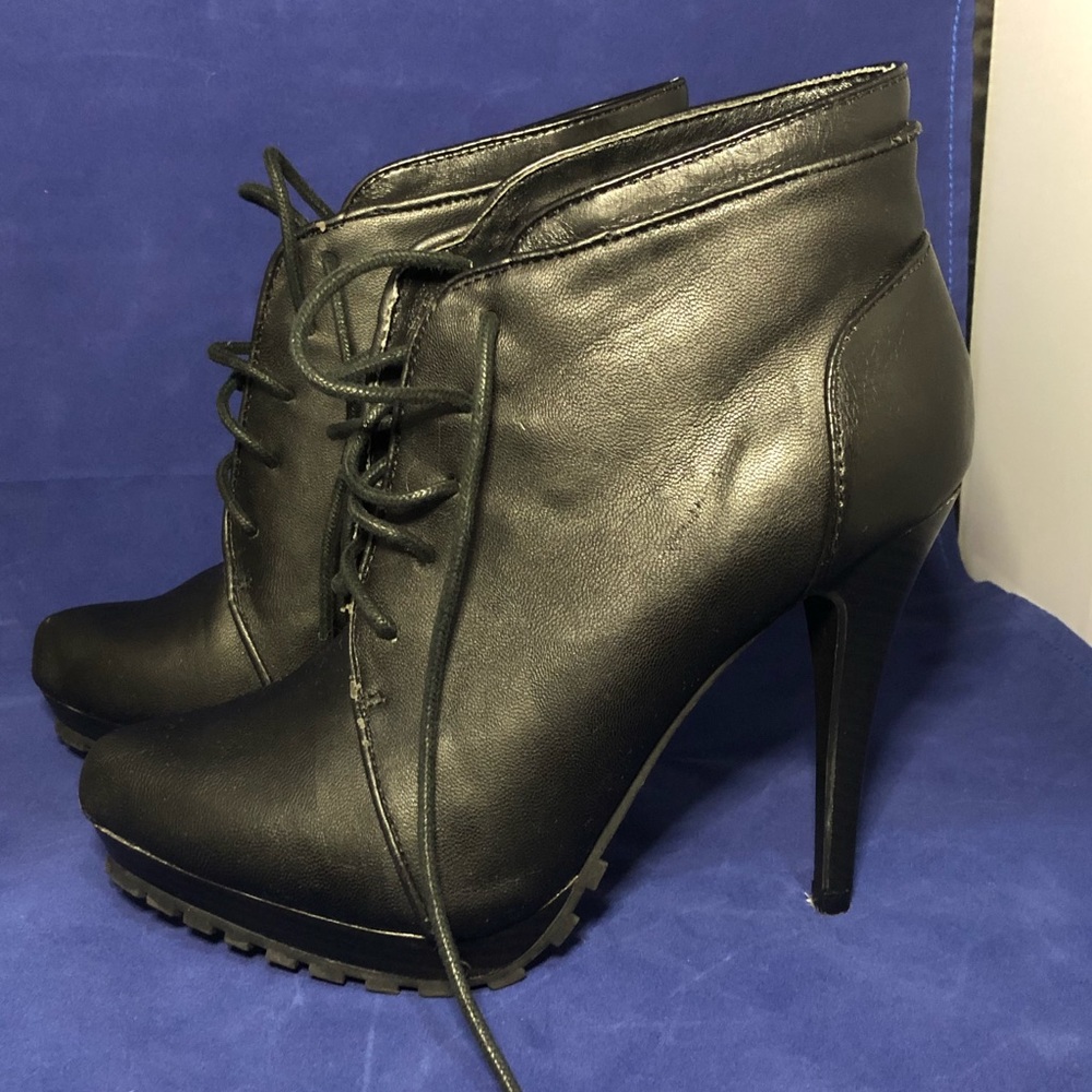 Dollhouse Sexy Booties, high heels Black Size 8 VEGAN